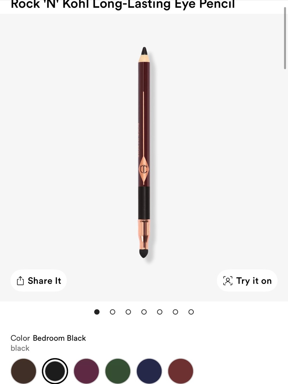 Charlotte Tilbury Bedroom Black Eye Pencil with Smudger